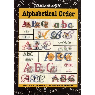 Gráfico de Punto de Cruz en Orden Alfabético The Good Natured Girls Collection 24503 Alphabetical Order cross stitch chart