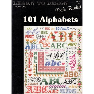 Gráfico de Punto de Cruz 101 Abecedarios Dale Burdett DB-115 Learn to Design Book one 101 Alphabets cross stitch chart Book