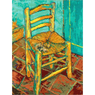Kit Punto de Cruz Silla con Pipa (Van Gogh) DMC BL1066/71 Van Gogh's Chair cross stitch kit