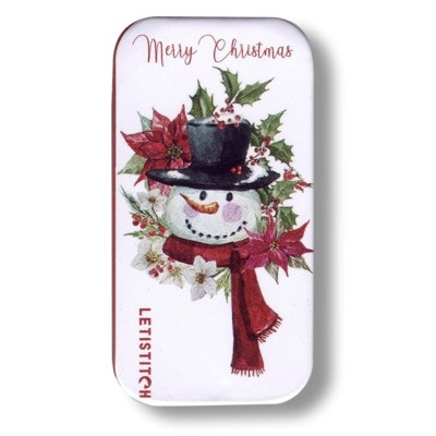 Cajita Magnética para Agujas Muñeco de Nieve Letistitch 25630 Merry Christmas Magnetic Tin box