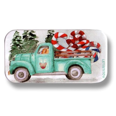 Cajita Magnética para Agujas Entrega Navideña Letistitch 25629 Christmas Delivery magnetic tin box