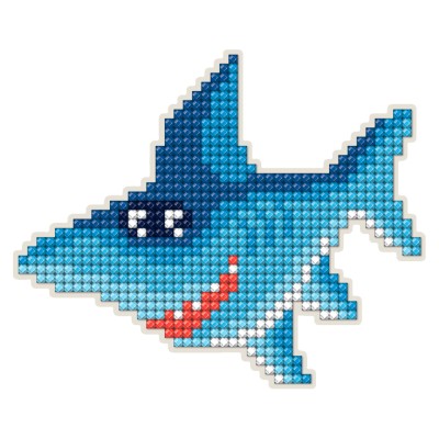 Kit con Diamantes Imán Tiburón Collection D'Art DCM005 shark diamond magnet kit