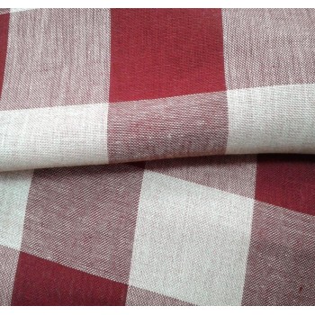 Tela para Manteles Riviera cuadros Granate de lino para Bordar en Punto de Cruz Fratelli Graziano TA4470 cross stitch fabric