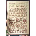 Kit Punto de Cruz Abecedario Antiguo 1854 Permin 39-4454 Antique sampler cross stitch kit