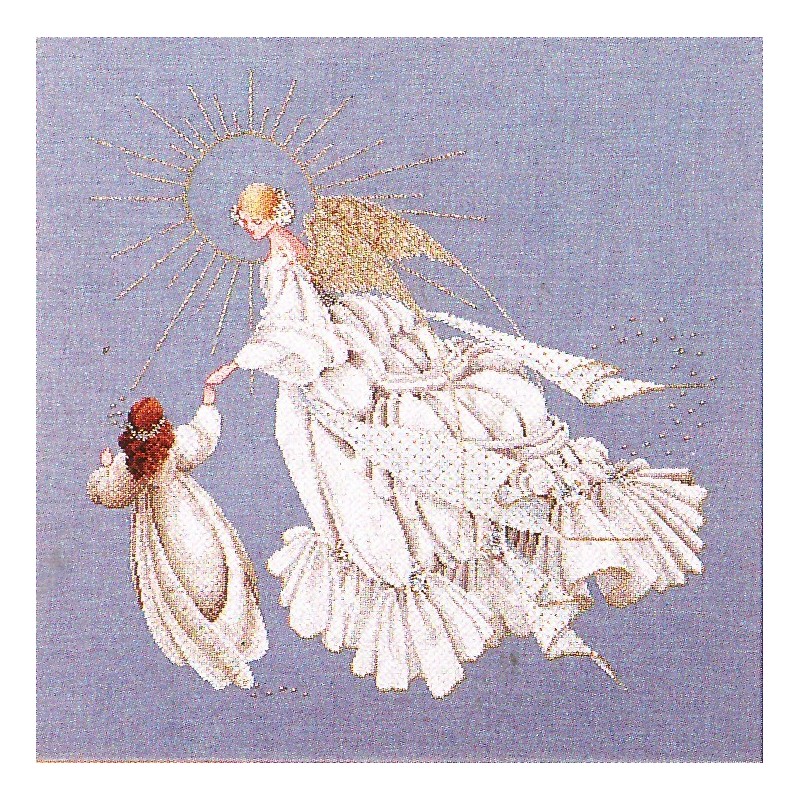 Gráfico Punto de cruz El Ángel de la Bondad Lavender & Lace LL/28 angel of mercy Marilynn Leavitt-Imblum cross stitch chart