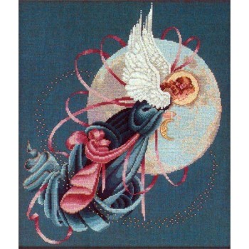 Gráfico Punto de cruz El Ángel de la Luna Azul Lavender & Lace 36 Blue Moon Angel Marilynn Leavitt-Imblum cross stitch chart